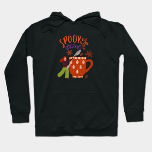 Spooky Time design with coffee Hoodie